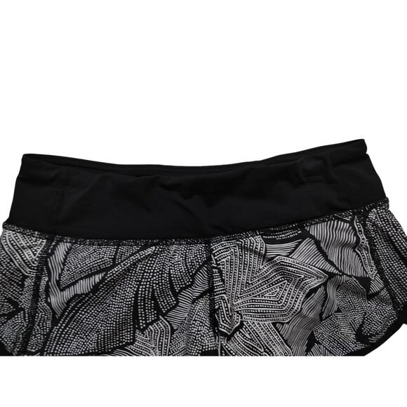 Lululemon womens Speed‎ Short 2.5" black white shorts size 4 - Picture 3 of 11